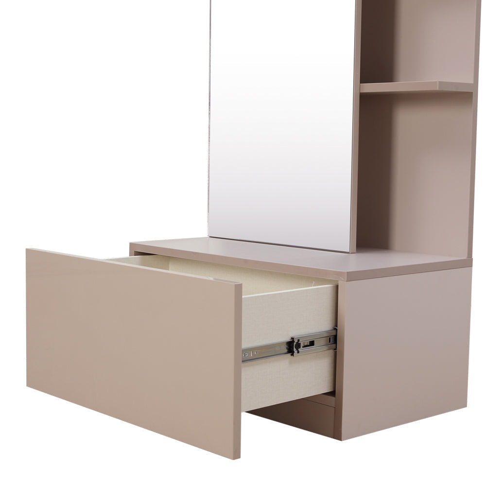 MAZZIMO+MAXI BEDROOM SET (BED+WARDROBE WOOD SLIDE 120 CM.+DRESSING TABLE)